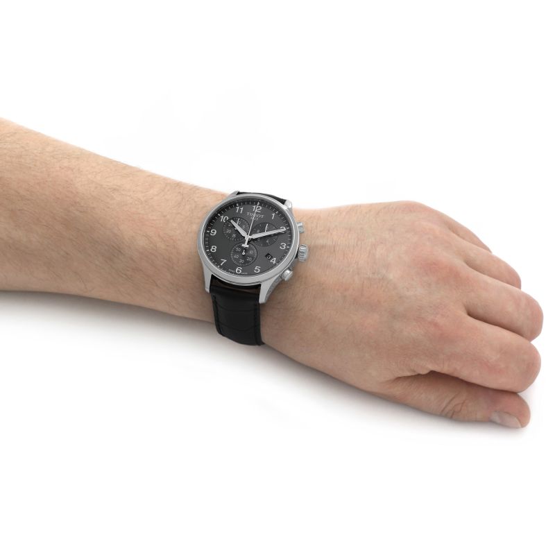  Shop Authentic Tissot Chrono XL Classic Black Dial Black Leather Strap Watch For Men - T116.617.16.057.00 - Luxxuri