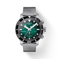 Tissot Seastar 1000 Chronograph Green Dial Silver Mesh Bracelet Watch For Men - T120.417.11.091.00