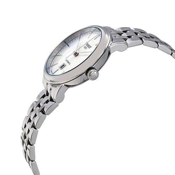  Shop Authentic Tissot Carson Premium Automatic Lady Diamonds Silver Dial Silver Steel Strap Watch for Women - T122.207.11.036.00 - Luxxuri