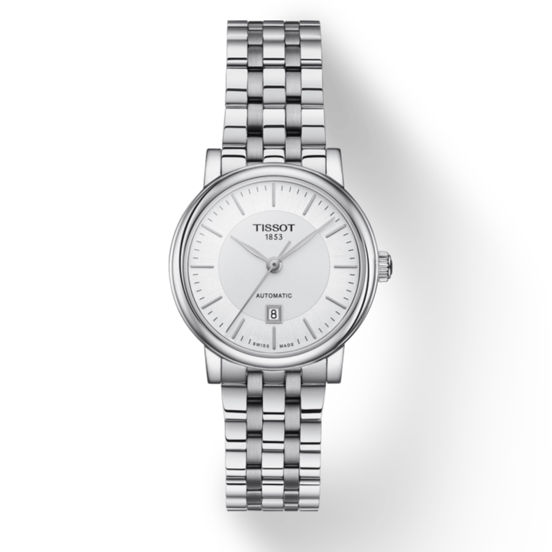 Shop Authentic Tissot T Classic Carson Premium Silver Dial Silver Steel Strap Watch for Women - T122.207.11.031.00 - Luxxuri