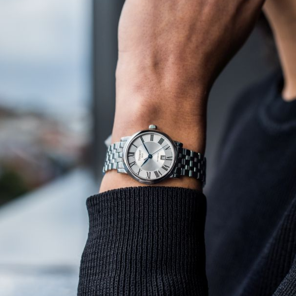  Shop Authentic Tissot T Classic Carson Premium Automatic Lady Silver Dial Silver Steel Strap Watch for Women - T122.207.11.033.00 - Luxxuri