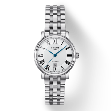  Shop Authentic Tissot T Classic Carson Premium Automatic Lady Silver Dial Silver Steel Strap Watch for Women - T122.207.11.033.00 - Luxxuri