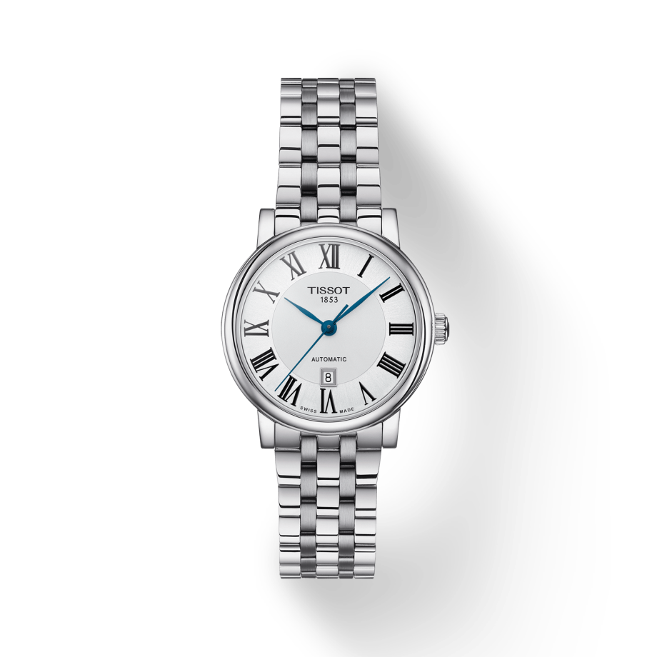  Shop Authentic Tissot T Classic Carson Premium Automatic Lady Silver Dial Silver Steel Strap Watch for Women - T122.207.11.033.00 - Luxxuri