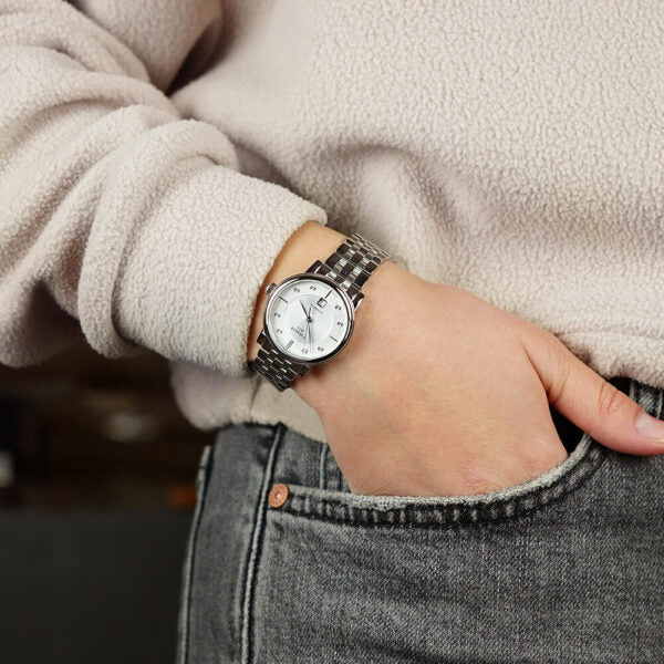  Shop Authentic Tissot Carson Premium Automatic Lady Diamonds Silver Dial Silver Steel Strap Watch for Women - T122.207.11.036.00 - Luxxuri