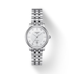  Shop Authentic Tissot T Classic Carson Premium White Diamonds Dial Silver Steel Strap Watch for Women - T1222071103600 - Luxxuri