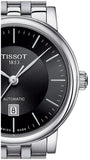  Shop Authentic Tissot T Classic Carson Premium Automatic Lady Black Dial Silver Steel Strap Watch for Women - T122.207.11.051.00 - Luxxuri