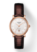  Shop Authentic Tissot T Classic Carson Premium White Dial Brown Leather Strap Watch for Women - T122.207.36.031.00 - Luxxuri