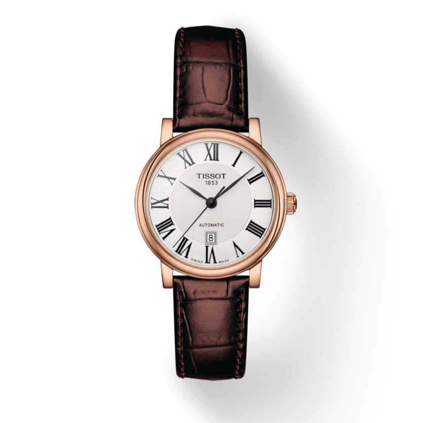  Shop Authentic Tissot T Classic Carson Premium White Dial Brown Leather Strap Watch for Women - T122.207.36.033.00 - Luxxuri