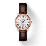  Shop Authentic Tissot T Classic Carson Premium White Dial Brown Leather Strap Watch for Women - T122.207.36.033.00 - Luxxuri