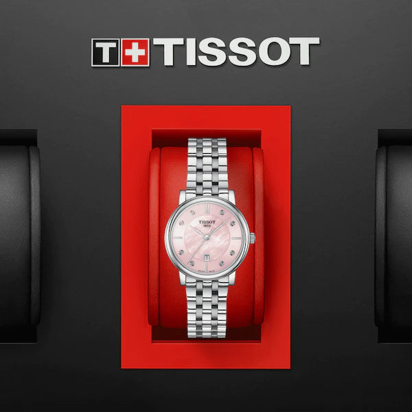 Shop Authentic Tissot T Classic Carson Premium Pink Dial Silver Steel Strap Watch for Women - T122.210.11.159.00 - Luxxuri