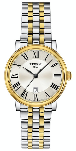  Shop Authentic Tissot T Classic Carson Lady Premium Silver Dial Two Tone Steel Strap Watch For Women - T122.210.22.033.00 - Luxxuri