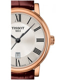  Shop Authentic Tissot Carson Premium Lady Silver Dial Brown Leather Strap Watch For Women - T122.210.36.033.00 - Luxxuri