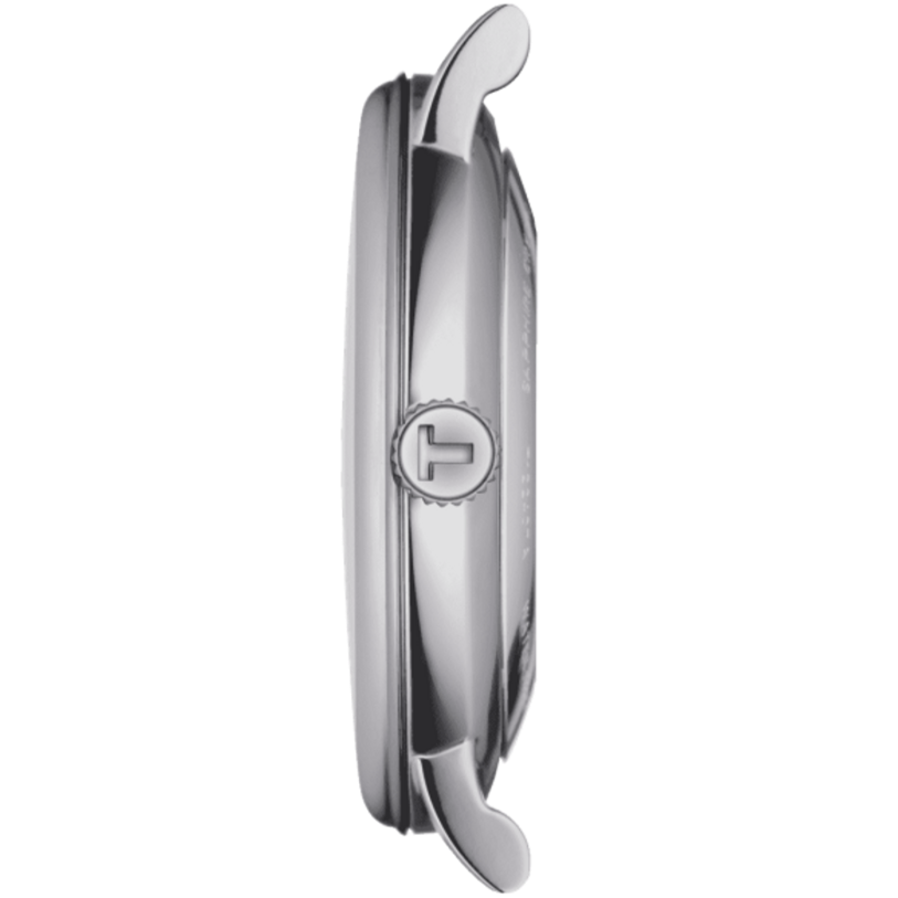 Tissot T Classic Carson Premium Powermatic 80 White Dial Silver Steel Strap Watch For Men - T122.407.11.031.00