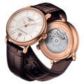 Tissot Carson Premium Powermatic 80 White Dial Brown Leather Strap Watch For Men - T122.407.36.031.00