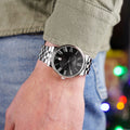 Tissot Carson Premium Black Dial Silver Steel Strap Watch For Men - T122.410.11.053.00
