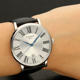  Shop Authentic Tissot Carson Premium Silver Dial Black Leather Strap Watch For Men - T122.410.16.033.00 - Luxxuri