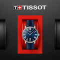 Tissot Carson Premium Blue Dial Blue Leather Strap Watch For Men - T122.410.16.043.00