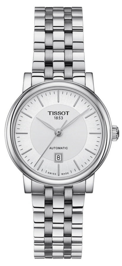  Shop Authentic Tissot T Classic Carson Premium Silver Dial Silver Steel Strap Watch for Women - T122.207.11.031.00 - Luxxuri