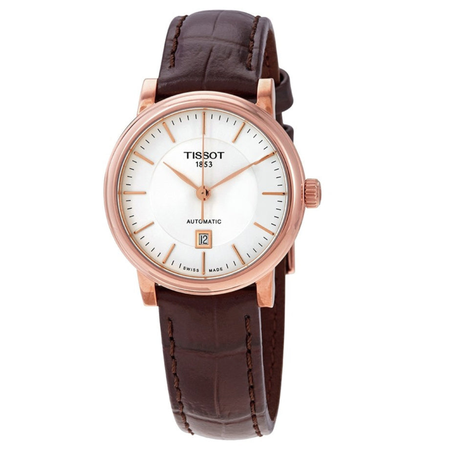  Shop Authentic Tissot T Classic Carson Premium White Dial Brown Leather Strap Watch for Women - T122.207.36.031.00 - Luxxuri