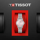  Shop Authentic Tissot Carson Premium Lady Mother of Pearl Pink Dial Silver Steel Strap Watch For Women - T122.210.11.159.00 - Luxxuri
