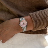  Shop Authentic Tissot Carson Premium Lady Mother of Pearl Pink Dial Silver Steel Strap Watch For Women - T122.210.11.159.00 - Luxxuri