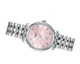  Shop Authentic Tissot Carson Premium Lady Mother of Pearl Pink Dial Silver Steel Strap Watch For Women - T122.210.11.159.00 - Luxxuri