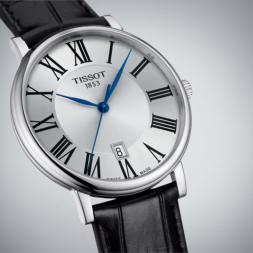  Shop Authentic Tissot Carson Premium Silver Dial Black Leather Strap Watch For Men - T122.410.16.033.00 - Luxxuri