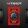  Shop Authentic Tissot Supersport Chrono Black Dial Brown Leather Strap Watch for Men - T125.617.36.051.01 - Luxxuri