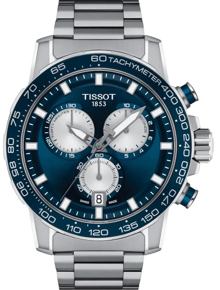  Shop Authentic Tissot Supersport Chrono Blue Dial Silver Steel Strap Watch For Men - T125.617.11.041.00 - Luxxuri
