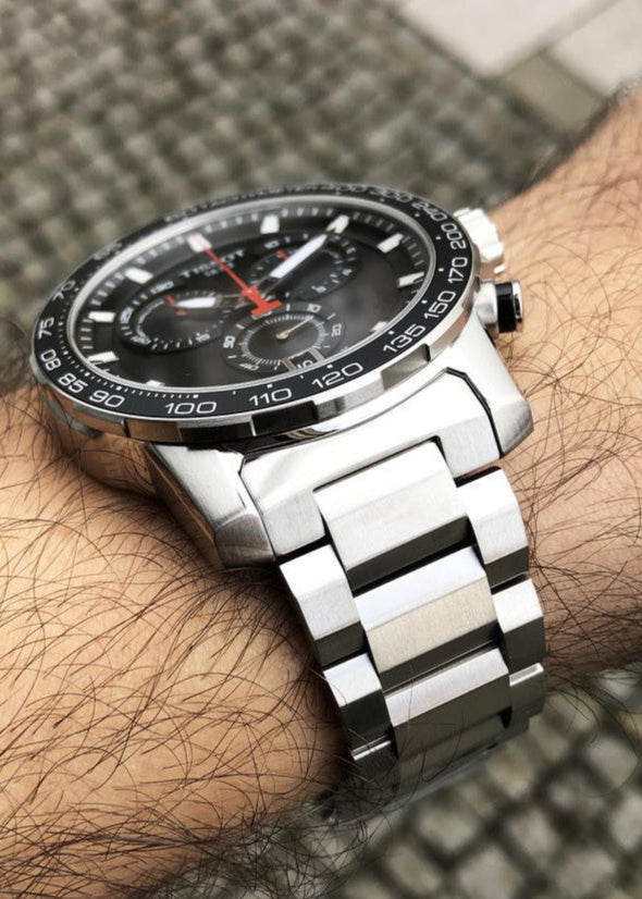  Shop Authentic Tissot Supersport Chrono Black Dial Silver Steel Strap Watch For Men - T125.617.11.051.00 - Luxxuri