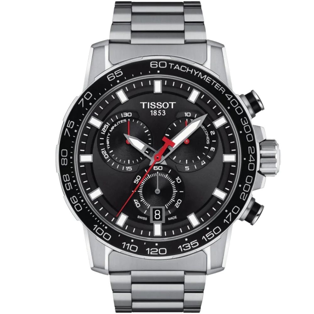  Shop Authentic Tissot Supersport Chrono Black Dial Silver Steel Strap Watch For Men - T125.617.11.051.00 - Luxxuri