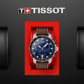  Shop Authentic Tissot Supersport Chrono Blue Dial Brown Leather Strap Watch For Men - T125.617.16.041.00 - Luxxuri