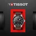  Shop Authentic Tissot Supersport Chrono Black Dial Brown Leather Strap Watch for Men - T125.617.16.051.01 - Luxxuri