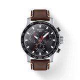  Shop Authentic Tissot Supersport Chrono Black Dial Brown Leather Strap Watch for Men - T125.617.16.051.01 - Luxxuri