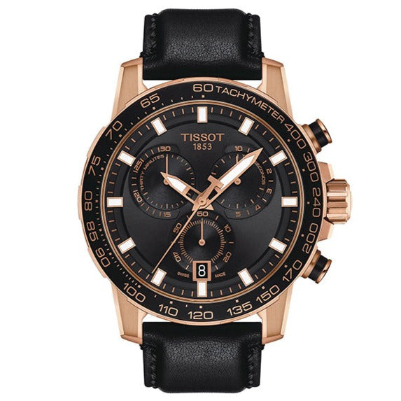  Shop Authentic Tissot Supersport Chrono Black Dial Black Leather Strap Watch for Men - T125.617.36.051.00 - Luxxuri