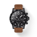  Shop Authentic Tissot Supersport Chrono Black Dial Brown Leather Strap Watch for Men - T125.617.36.051.01 - Luxxuri