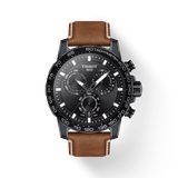  Shop Authentic Tissot Supersport Chrono Black Dial Brown Leather Strap Watch for Men - T125.617.36.051.01 - Luxxuri