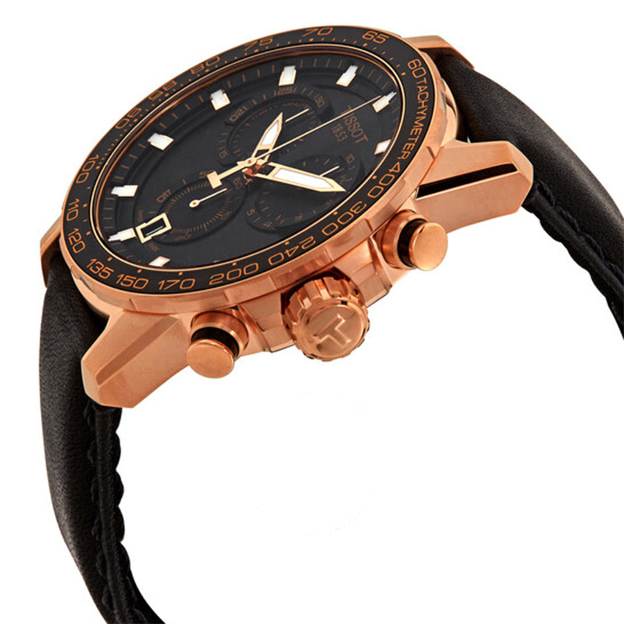  Shop Authentic Tissot Supersport Chrono Black Dial Black Leather Strap Watch for Men - T125.617.36.051.00 - Luxxuri