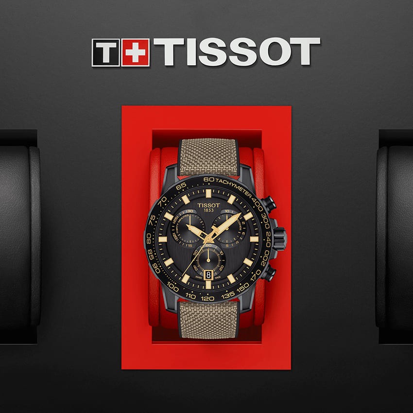  Shop Authentic Tissot Supersport Chrono Black Dial Beige Nylon Strap Watch For Men - T125.617.37.051.01 - Luxxuri