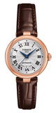  Shop Authentic Tissot Bellissima Automatic Silver Dial Brown Leather Strap Watch For Women - T126.207.36.013.00 - Luxxuri