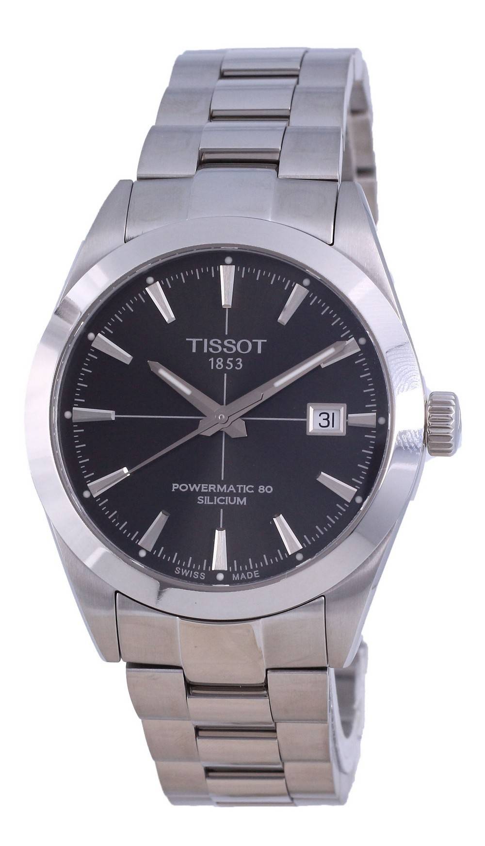  Shop Authentic Tissot Gentleman Powermatic 80 Silicium Black Dial Silver Steel Strap Watch For Men - T127.407.11.061.01 - Luxxuri