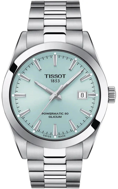  Shop Authentic Tissot Gentleman Powermatic 80 Silicium Ice Blue Silver Steel Strap Watch For Men - T127.407.11.351.00 - Luxxuri
