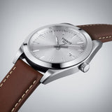  Shop Authentic Tissot Gentleman Powermatic 80 Silicium Silver Dial Brown Leather Strap Watch For Men - T127.407.16.031.00 - Luxxuri