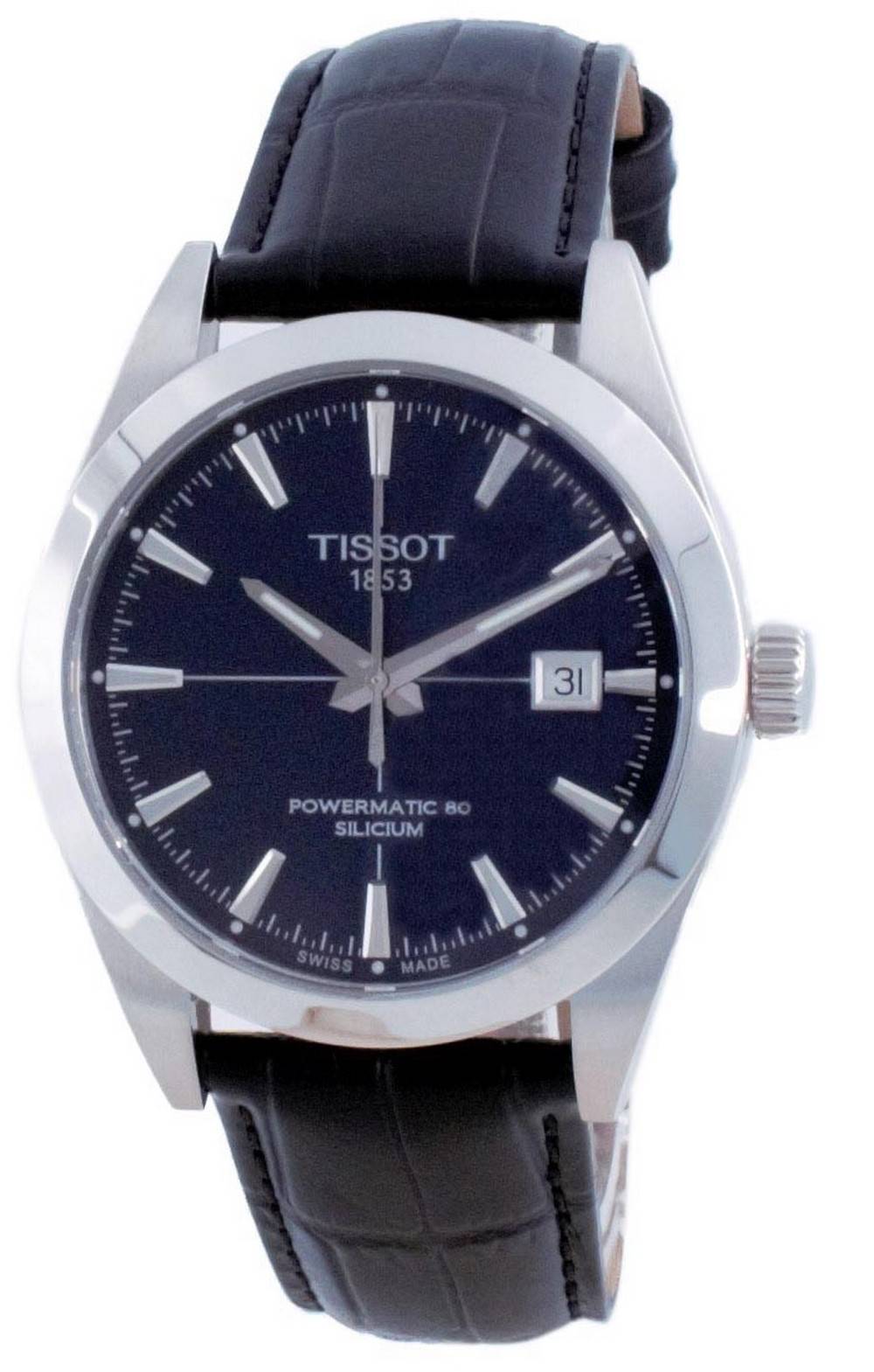  Shop Authentic Tissot Gentleman Powermatic 80 Silicium Blue Dial Black Leather Strap Watch For Men - T127.407.16.041.01 - Luxxuri