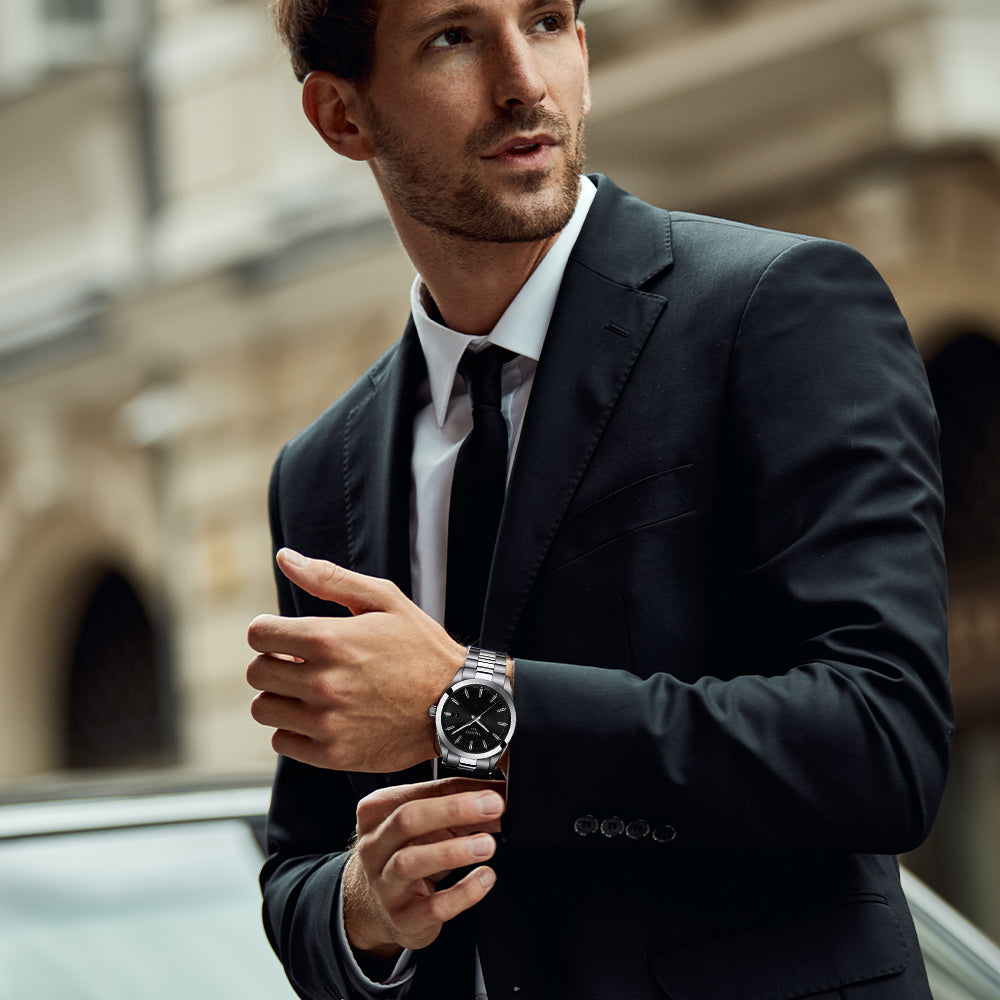  Shop Authentic Tissot Gentleman Black Dial Silver Steel Strap Watch For Men - T127.410.11.051.00 - Luxxuri