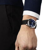  Shop Authentic Tissot Gentleman Powermatic 80 Silicium Blue Dial Black Leather Strap Watch For Men - T127.407.16.041.01 - Luxxuri