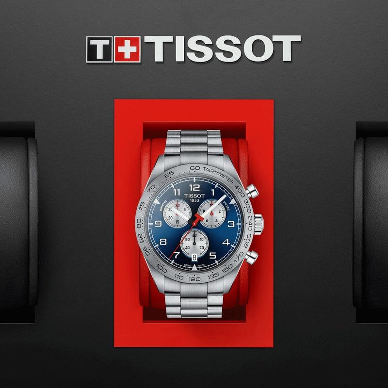  Shop Authentic Tissot PRS 516 Chronograph Blue Dial Blue Steel Strap Watch for Men - T131.617.11.042.00 - Luxxuri