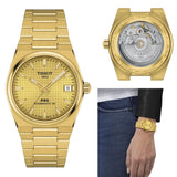  Shop Authentic Tissot PRX Powermatic 80 Gold Dial Gold Steel Strap Watch for Men - T137.207.33.021.00 - Luxxuri