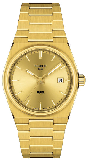  Shop Authentic Tissot PRX Champagne Yellow Gold Dial Gold Steel Strap Watch for Men - T137.410.33.021.00 - Luxxuri