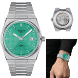 Shop Authentic Tissot PRX Powermatic 80 Automatic Mint Green Dial Silver Steel Strap Watch for Men - T137.407.11.091.01 - Luxxuri